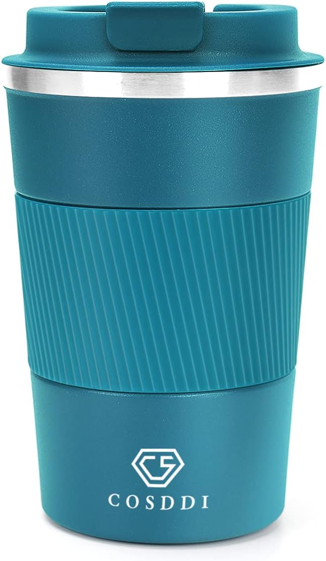 CS COSDDI Travel Mugs, Insulated Coffee Cup with Leakproof Lid