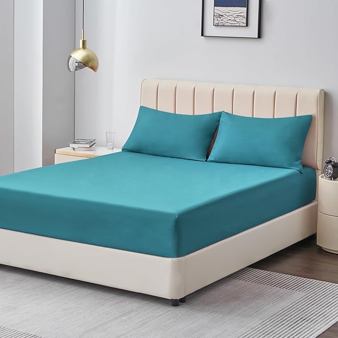 Aisbo King Size Fitted Sheet Teal
