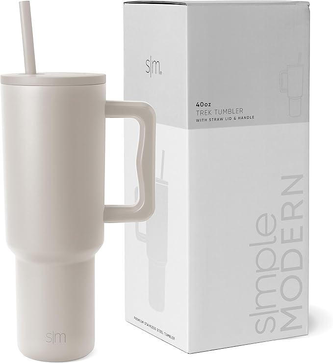 Simple Modern Tumbler 40 oz with Handle and Straw