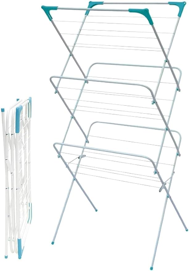 3 Tier Folding Clothes Airer - For Laundry, Indoor And Outdoor