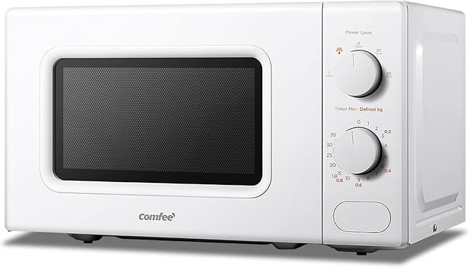 COMFEE' 700W 20L White Microwave Oven With 5 Cooking Power Levels