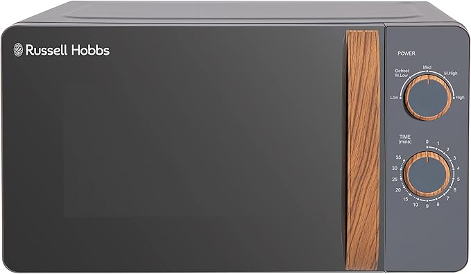 Russell Hobbs RHMM713G 17 L 700 W Scandi Compact Grey Manual Microwave with 5 Power Levels