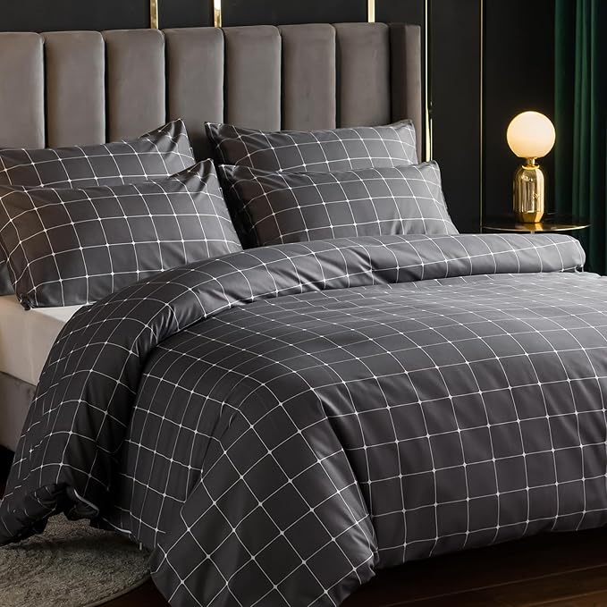 Lazzaro Double Duvet Set - Premium Microfiber Reversible Double Duvet Cover