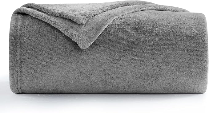 Aisbo Fleece Blanket Grey Throw