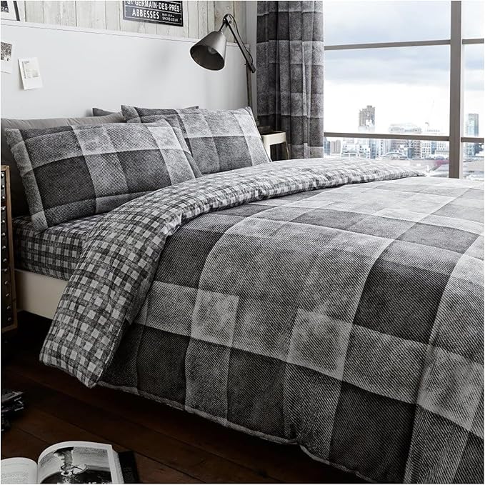 Gaveno Cavailia Luxury Denim Check Set with Duvet Cover