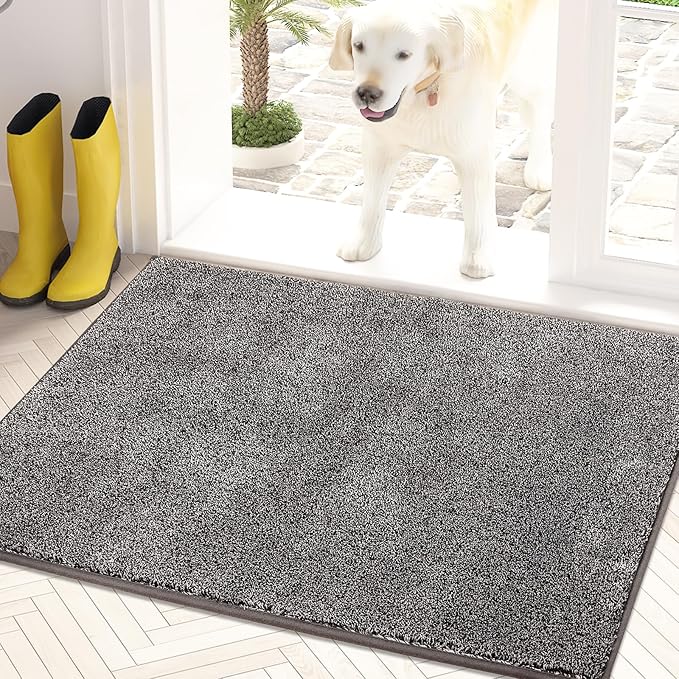 PURRUGS Dirt Trapper Door Mat 60 x 90 cm, Non-Slip Machine Washable Entrance Rug,